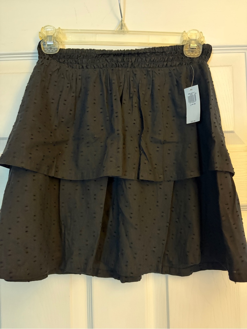 Old Navy Black Elastic Waist Tiered Mini Skirt